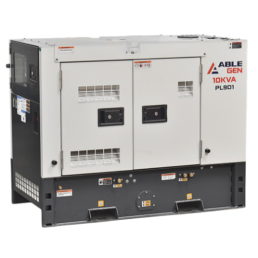 Picture of 10KVA 240V 37AMPS ABLE SINGLE PHASE FULLY ENCLOSED ( PROTECTED & SILENCED LOCKABLE ) GENERATOR - YANGDONG 3CYL DIESEL ENGINE - 1500RPM - AVR CONTROLLED DINGOL ALTERNATOR ( 1410MM L x 724MM W x 1128MM H x 804KG )