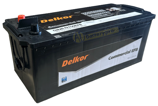Picture of DINB-N150EFB - 12VOLT 1050CCA 190AH DELKOR EFB EXTRA HEAVY DUTY COMMERCIAL MAINTENANCE FREE BATTERY - LHP