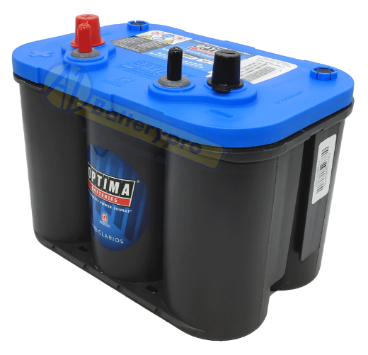 Picture of 12VOLT 800CCA 50AH OPTIMA (8006-252) BLUE TOP MARINE AGM BATTERY- STARTING/SAE & S/STEEL STUD - LHP