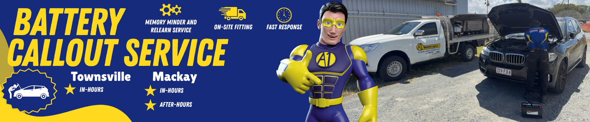 A1 Batterypro Battery Callout Service Mackay & Townsville