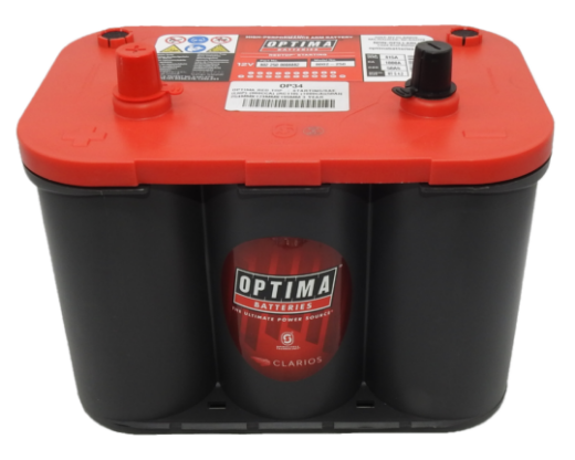 Picture of 34 - 12VOLT 815CCA 50AH OPTIMA (8002-250) RED TOP CRANKING AGM BATTERY - STARTING/SAE - LHP