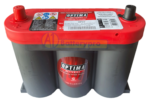 Picture of 6VOLT 800CCA 50AH OPTIMA (8010-355) RED TOP CRANKING AGM BATTERY STARTING/SAE