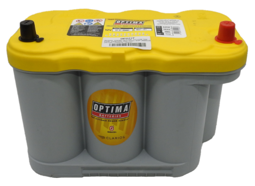 Picture of 12VOLT 845CCA 66AH OPTIMA (8037-327) YELLOWTOP AGM DEEP CYCLE DUAL PURPOSE BATTERY - DUAL PURPOSE SAE POST - RHP