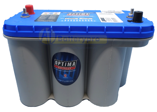 Picture of 12VOLT 975CCA 75AH OPTIMA (8052-188) BLUE TOP MARINE AGM BATTERY -DUAL PURPOSE /SAE & S/STEEL STUD - LHP