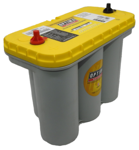 Picture of 12VOLT 900CCA 75AH OPTIMA (8050-187) YELLOWTOP AGM DEEP CYCLE DUAL PURPOSE BATTERY - 3/8 STAINLESS STEEL AS ONLY POSTS