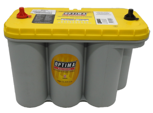 Picture of 12VOLT 900CCA 75AH OPTIMA (8050-187) YELLOWTOP AGM DEEP CYCLE DUAL PURPOSE BATTERY - 3/8 STAINLESS STEEL AS ONLY POSTS
