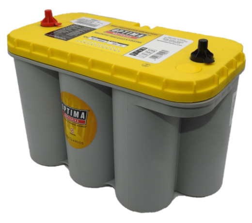 Picture of 12VOLT 900CCA 75AH OPTIMA (8050-187) YELLOWTOP AGM DEEP CYCLE DUAL PURPOSE BATTERY - 3/8 STAINLESS STEEL AS ONLY POSTS