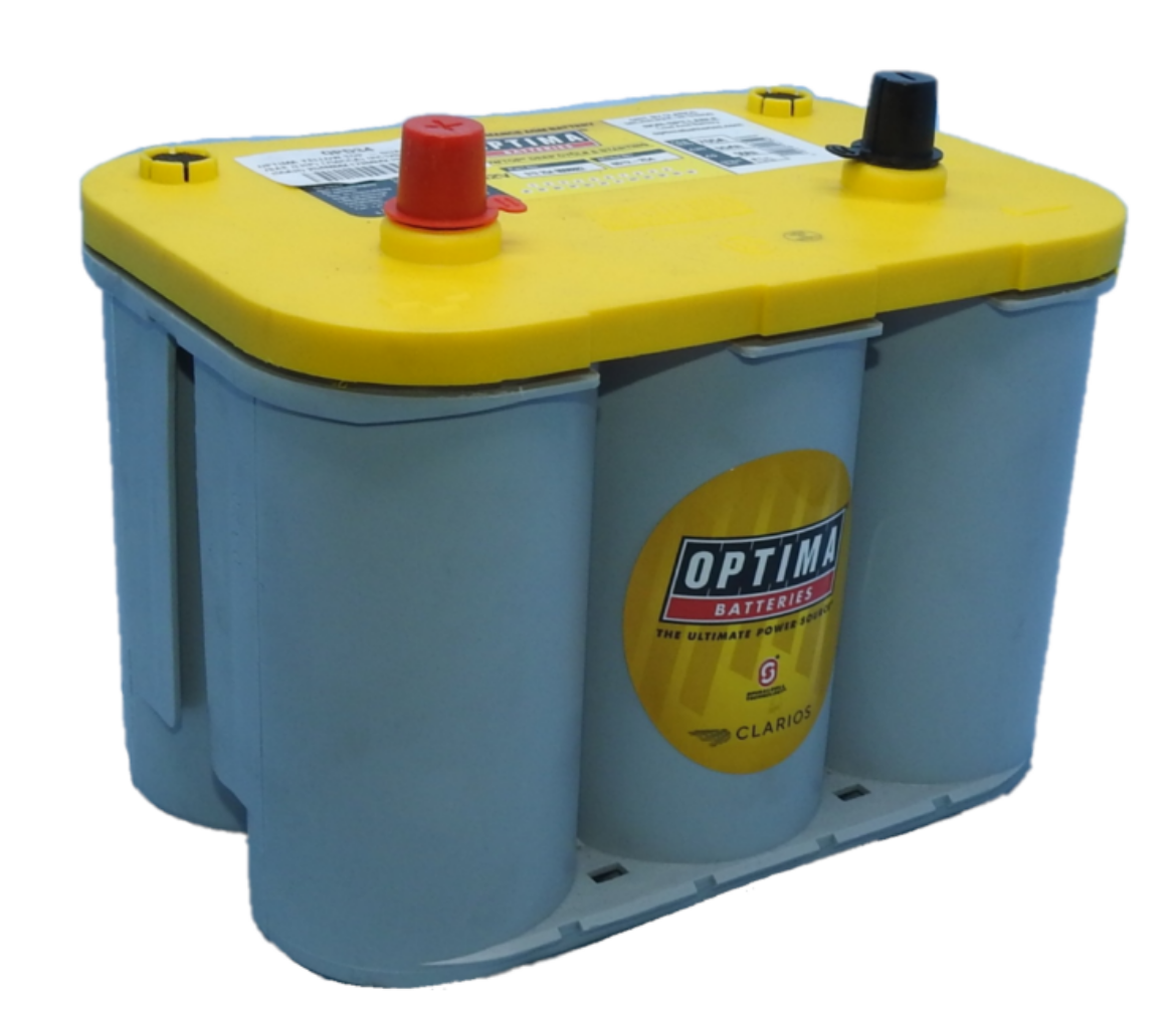 Picture of 12VOLT 765CCA 55AH OPTIMA (8012-254) YELLOWTOP AGM DEEP CYCLE DUAL PURPOSE BATTERY- SAE LHP