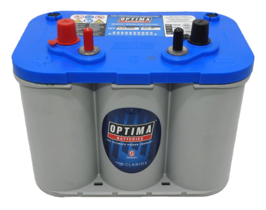Picture of 12VOLT 750CCA 55AH OPTIMA (8016-253) BLUE TOP MARINE AGM BATTERY- DUAL PURPOSE /SAE & S/STEEL STUD - LHP