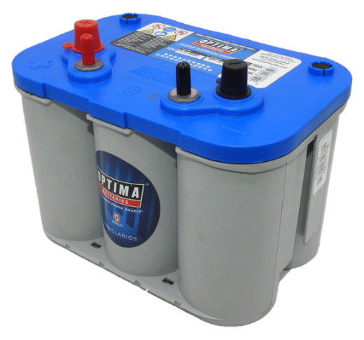 Picture of 12VOLT 750CCA 55AH OPTIMA (8016-253) BLUE TOP MARINE AGM BATTERY- DUAL PURPOSE /SAE & S/STEEL STUD - LHP