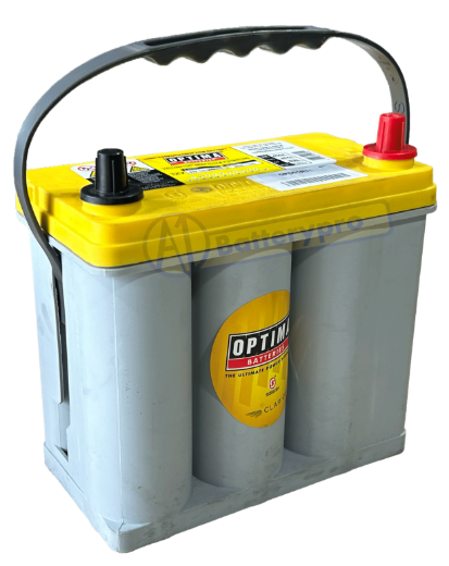 Picture of 12VOLT 450CCA 38AH OPTIMA (8072-176) YELLOWTOP AGM DEEP CYCLE DUAL PURPOSE BATTERY - SAE - PRIUS FIT JIS SMALL POST POSITIVE RIGHT
