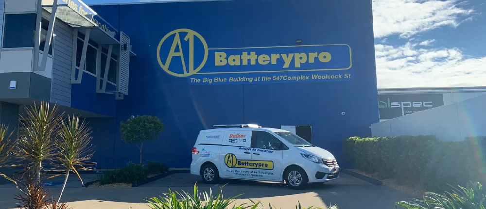 A1 Batterypro Townsville store on Woolcock Street offering free battery testing