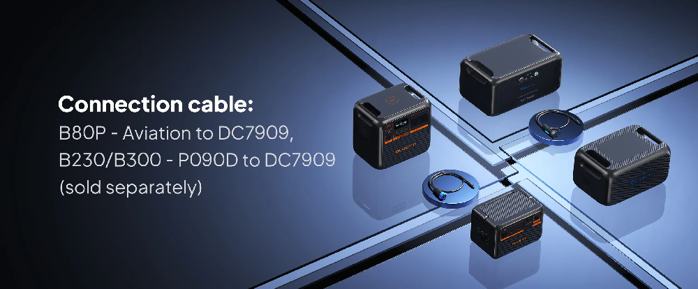 Bluetti B80P, B230 and B300 Connection Cables