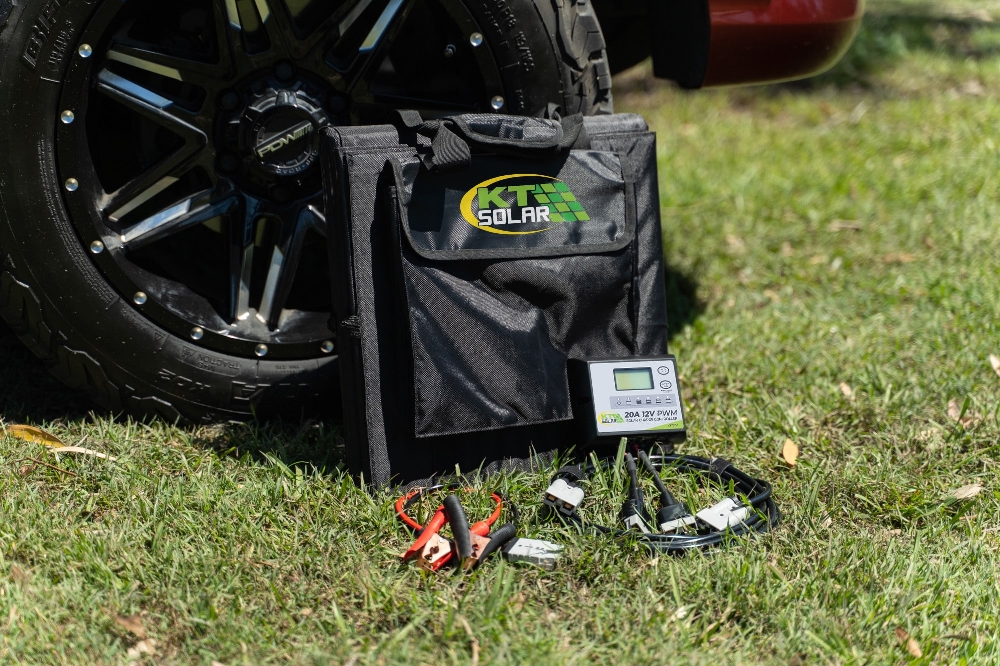 KT Portable Solar Blanket with its included Solar Charge Controller